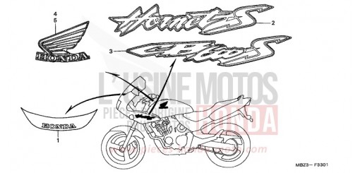 MARKE (2) CB600F2Y de 2000